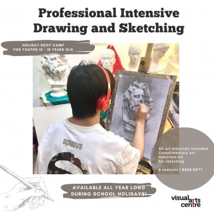 Youth (10-18YO) Holiday Classes - Professional Intensive Drawing and Sketching Bootcamp 8 Sessions $698nett